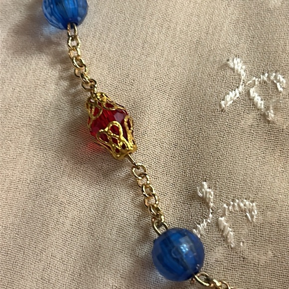 Gold Hot & Cold Glass beaded Jewelry Set - Picture 3 of 16